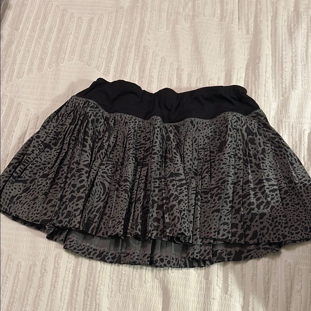 lululemon Gray Mini Skirt with attached bike shorts, pleated, size 8